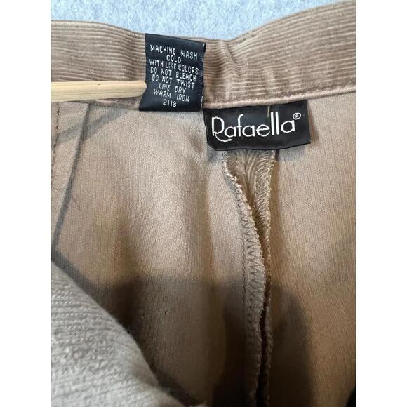 Rafaella Womens Corduroy Pants Size 10 Relaxed Fit All Straight Leg - Picture 8 of 11